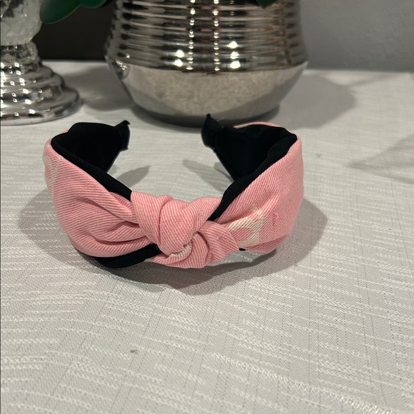Fashion Jewelry Pink and Black Hairband - Picture 2 of 4